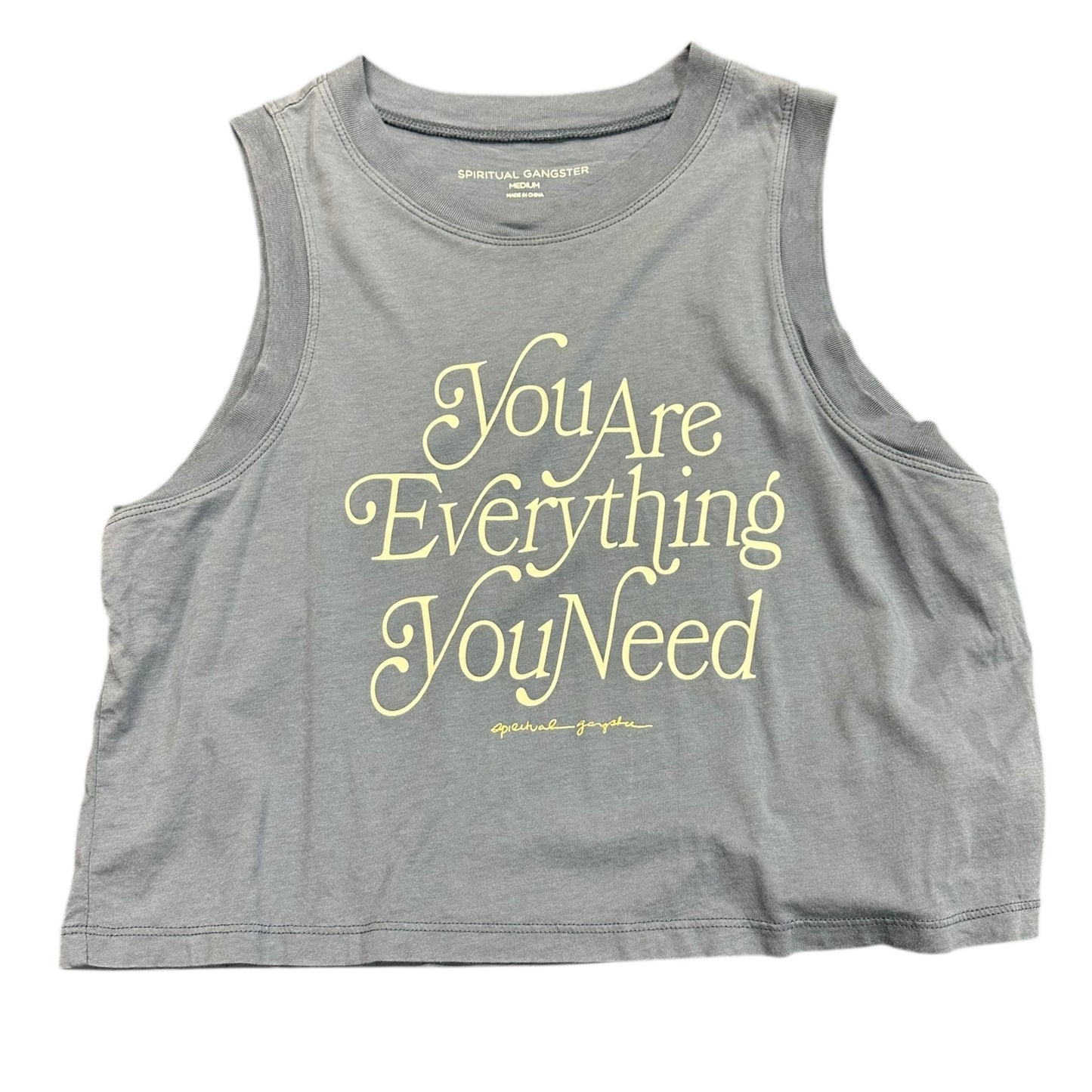 SPIRITUAL GANGSTER YOU ARE EVERYTHING YOU NEED CROP TANK TOP 26 MEDIUM