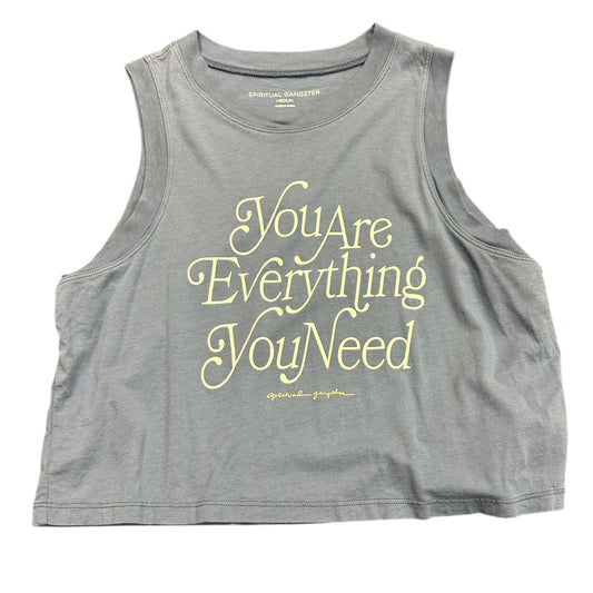 SPIRITUAL GANGSTER YOU ARE EVERYTHING YOU NEED CROP TANK TOP 26 MEDIUM