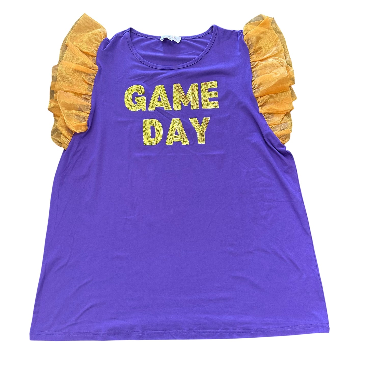 JESS LEA PURPLE GOLD GAME DAY SHIRT 58 XL