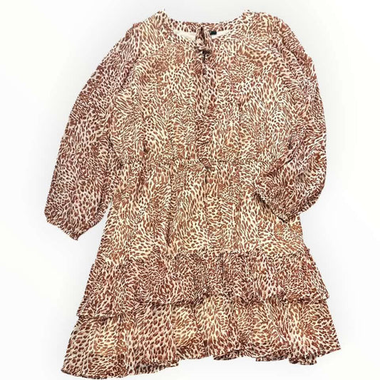 JESSICA SIMPSON ANIMAL PRINT BEIGE BROWN DRESS 123  3X