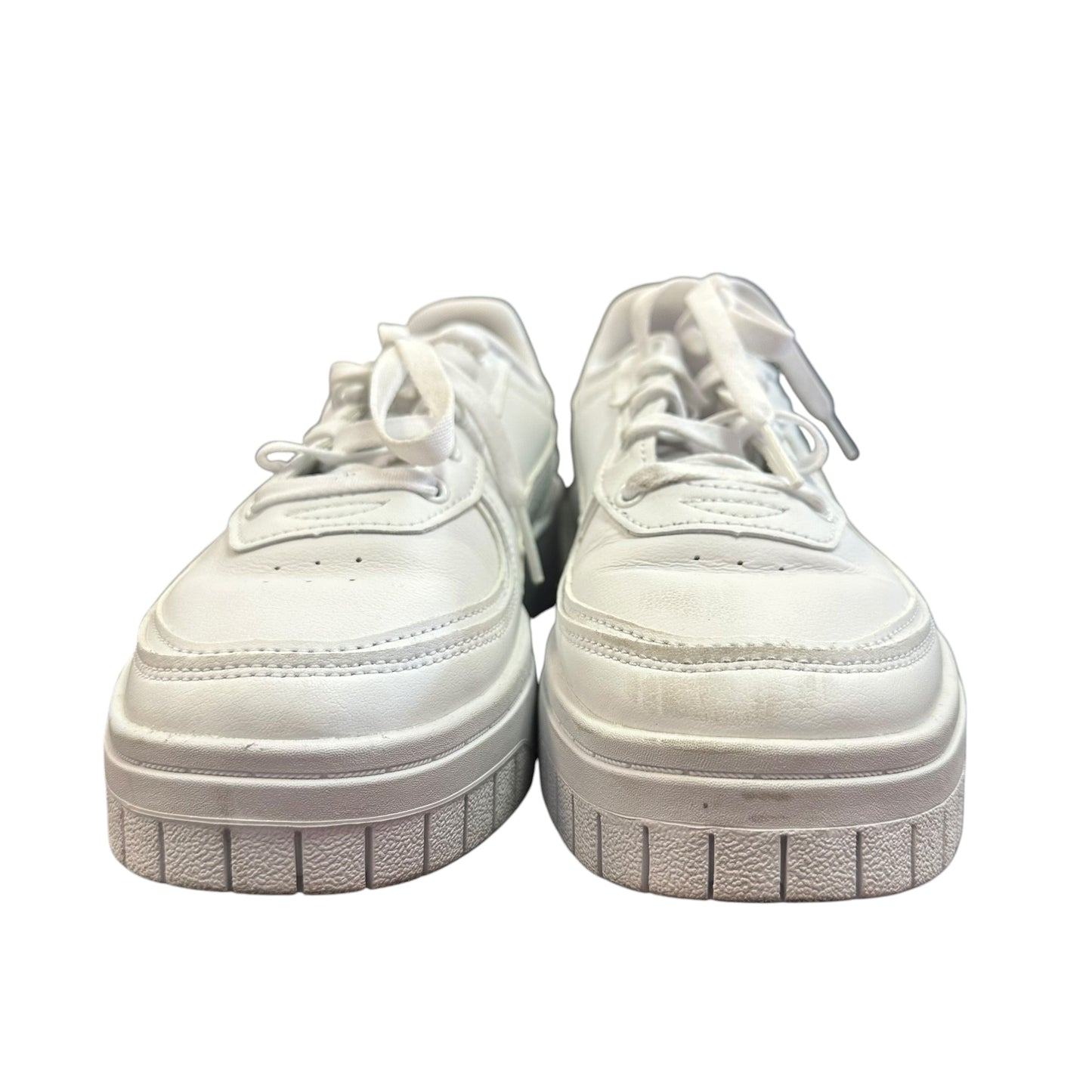PUMA CALI DREAM LEATHER SNEAKERS MONOCHROME WHITE 122 SZ 7