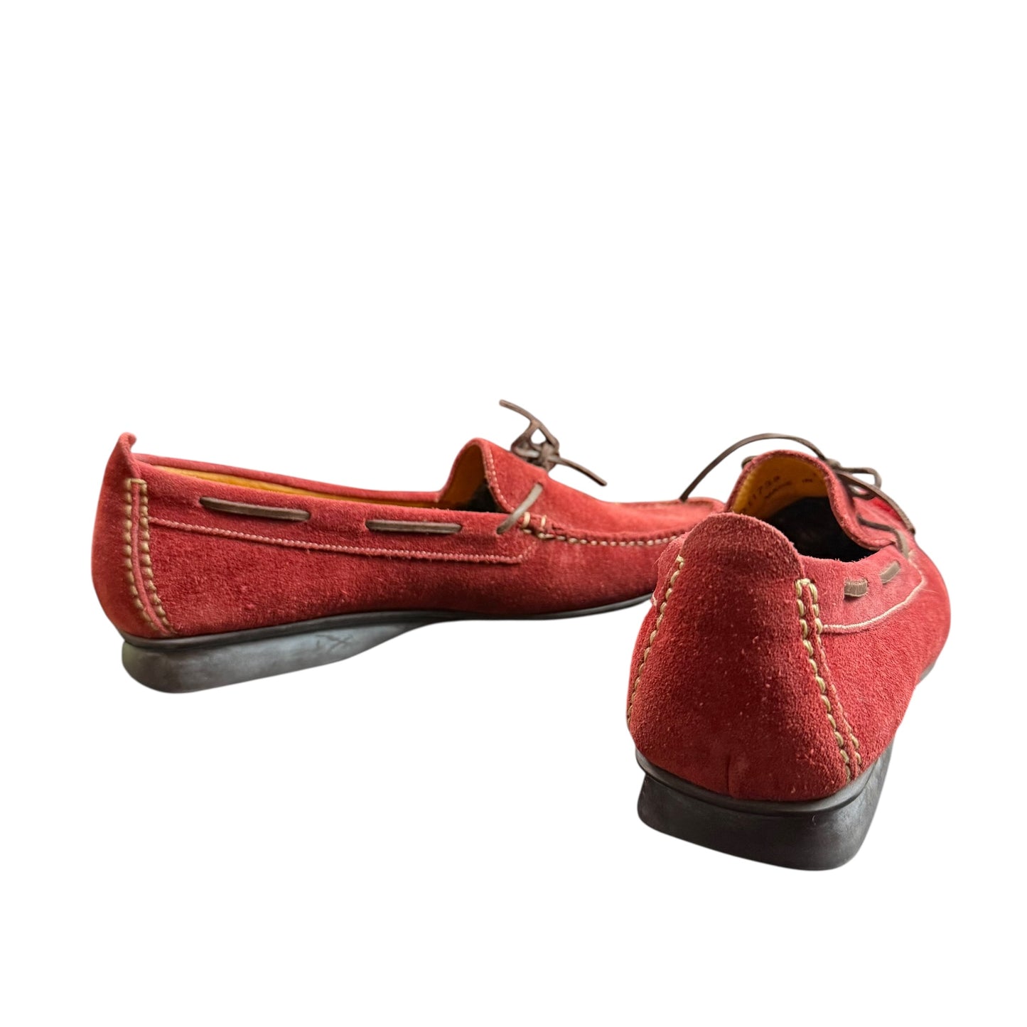 COLE HAAN RED SUEDE SLIP ON LOAFERS 258 Sz 8.5