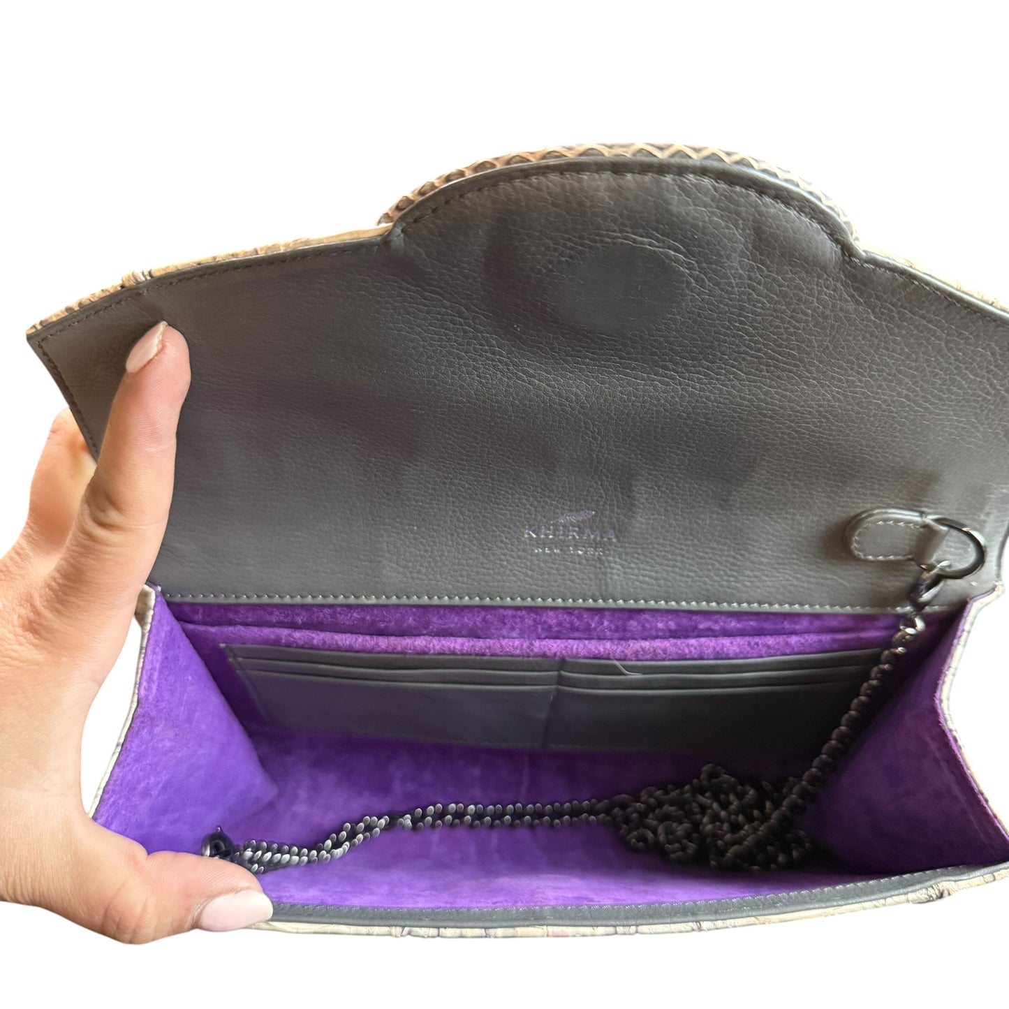KHIRMA NEW YOUK JOLIE WATERSNAKE CLUTCH 249