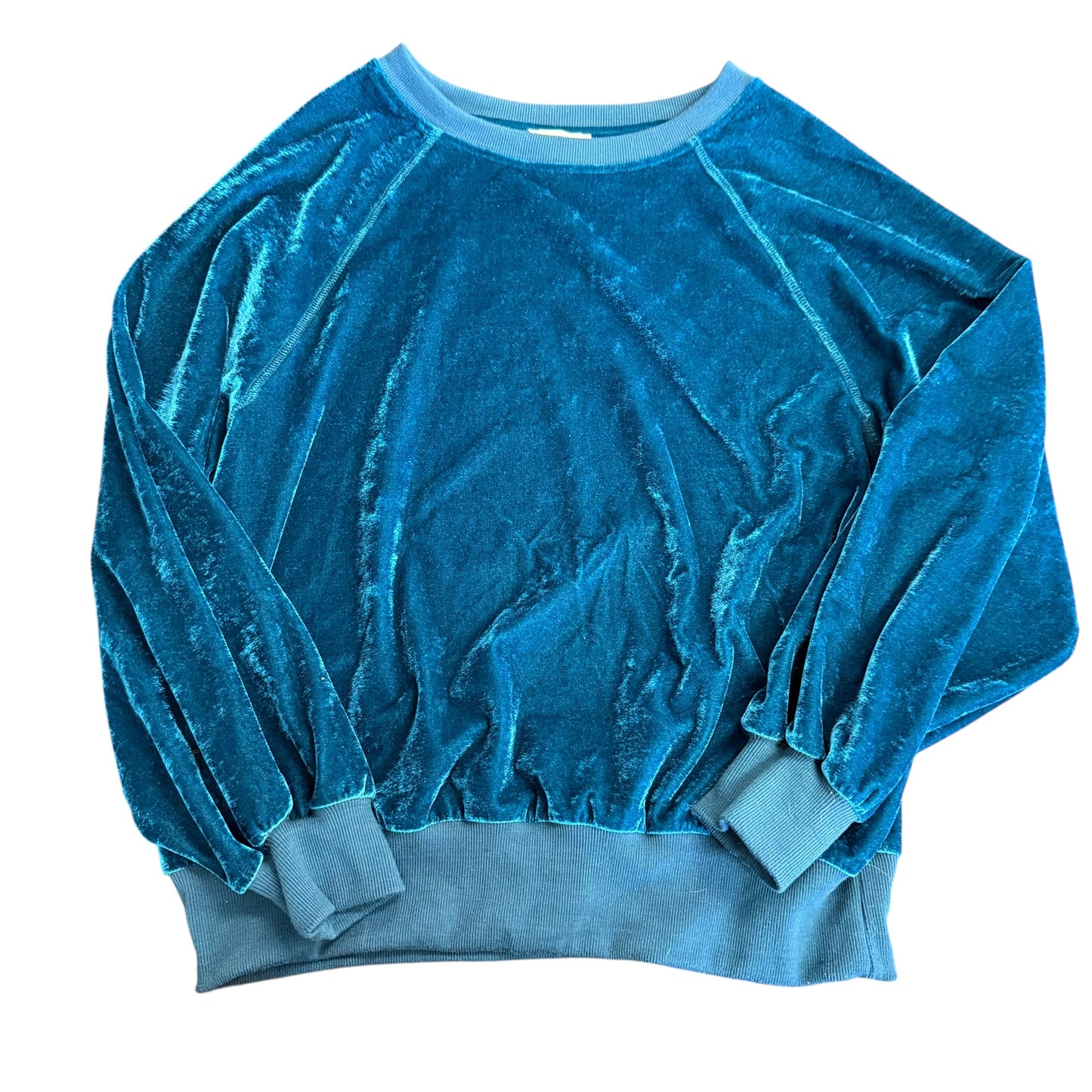 UMGEE BLUE VELVET VELOUR SWEATSHIRT 26 MEDIUM