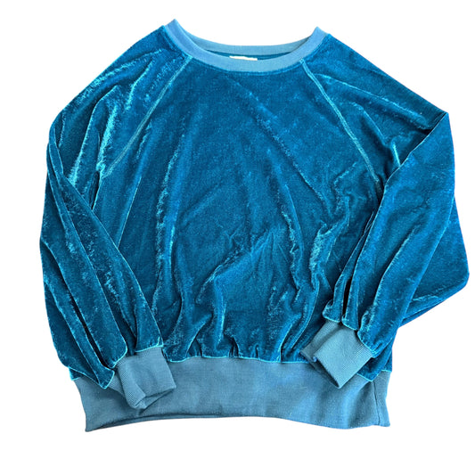 UMGEE BLUE VELVET VELOUR SWEATSHIRT 26 MEDIUM