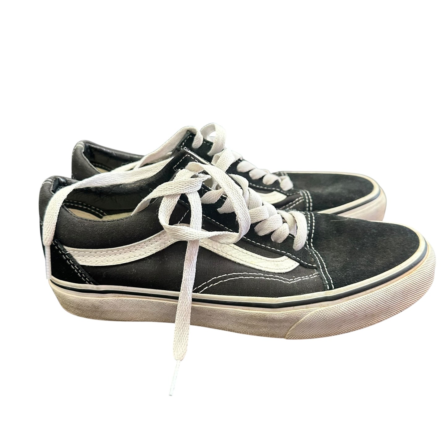 VANS BLACK SNEAKERS SUEDE CANVAS 100 SZ 7