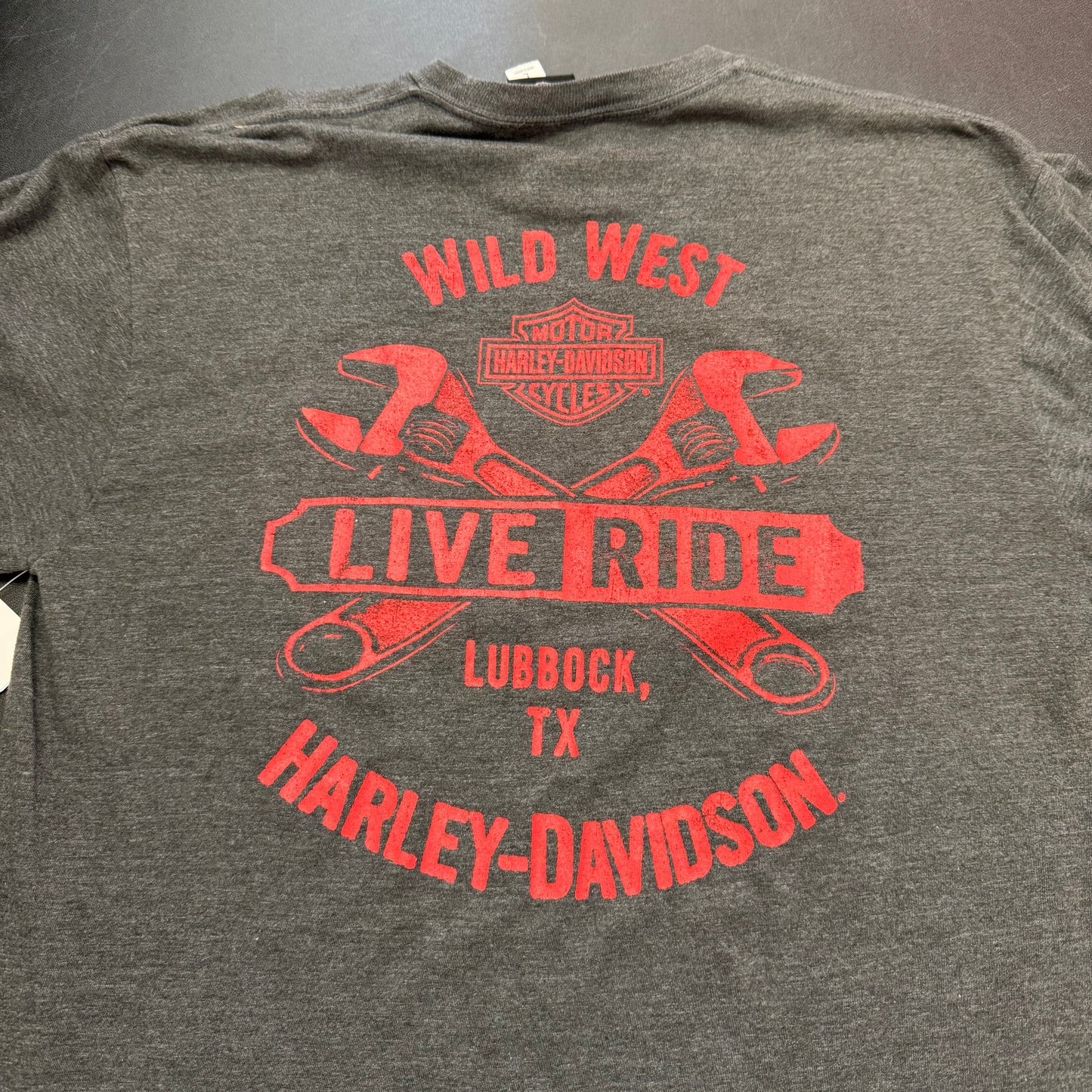HARLEY DAVIDSON GRAY LONG SLEEVE LUBBOCK TEXAS 100 LARGE