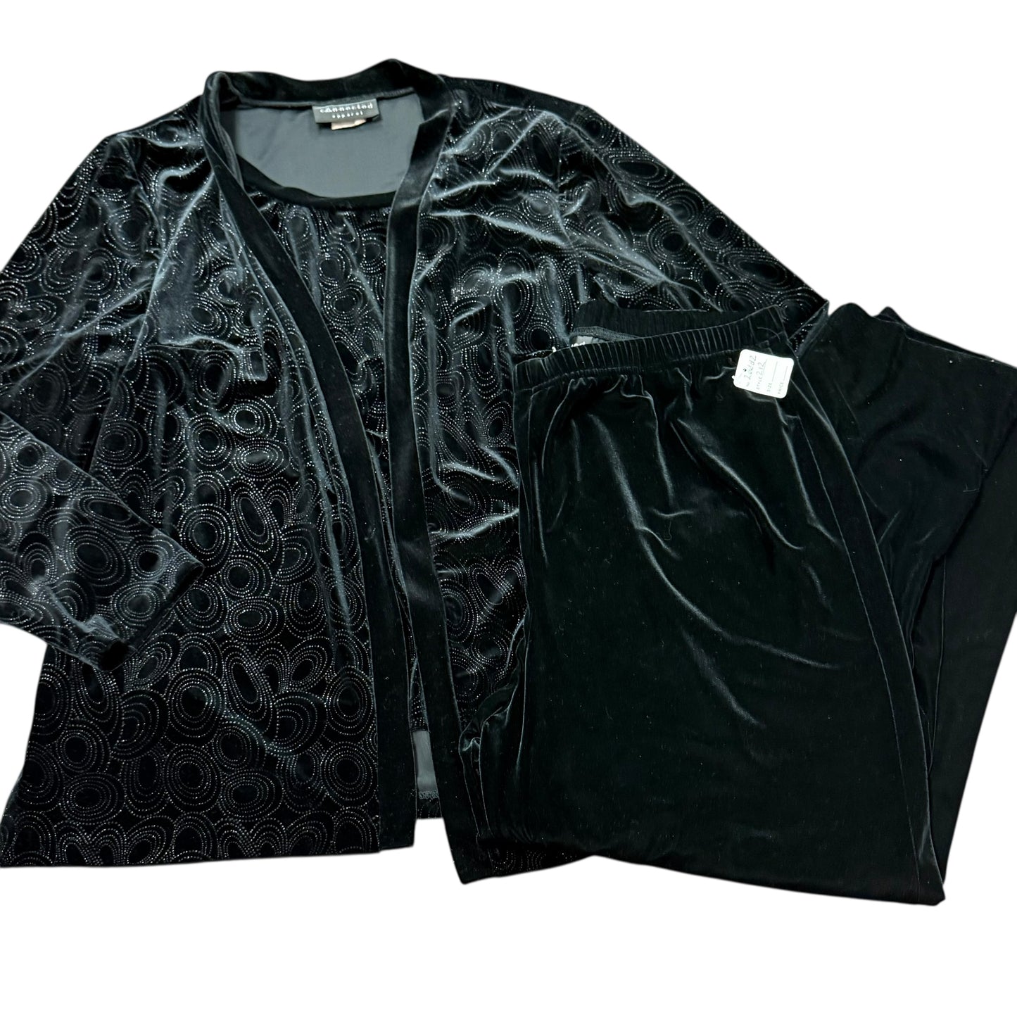 CONNECTED APPAREL BLACK VELVET OUTFIT SET 212 SZ 18W