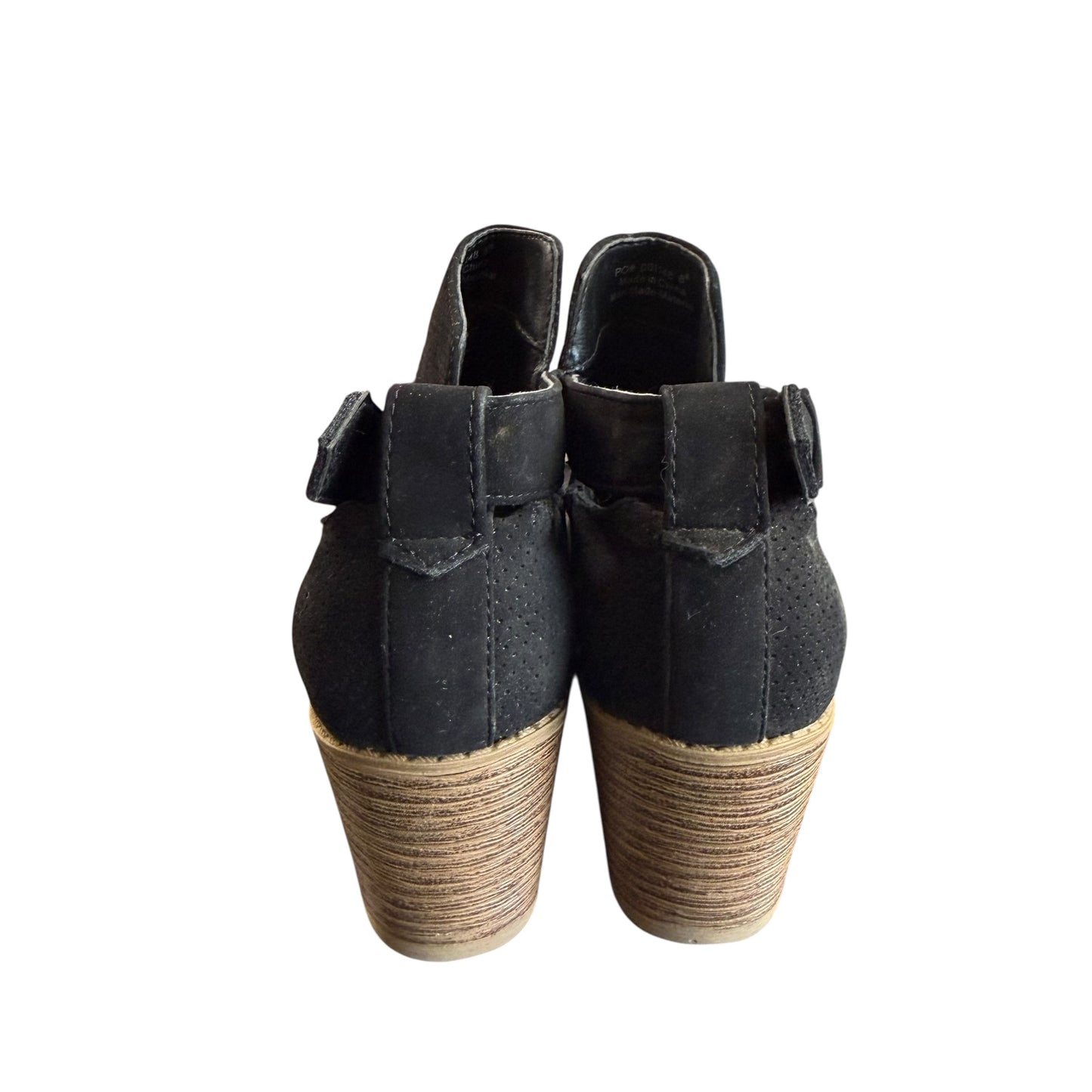 BLACK FAUX SUEDE ANKLE BOOTIES 100 SZ 7