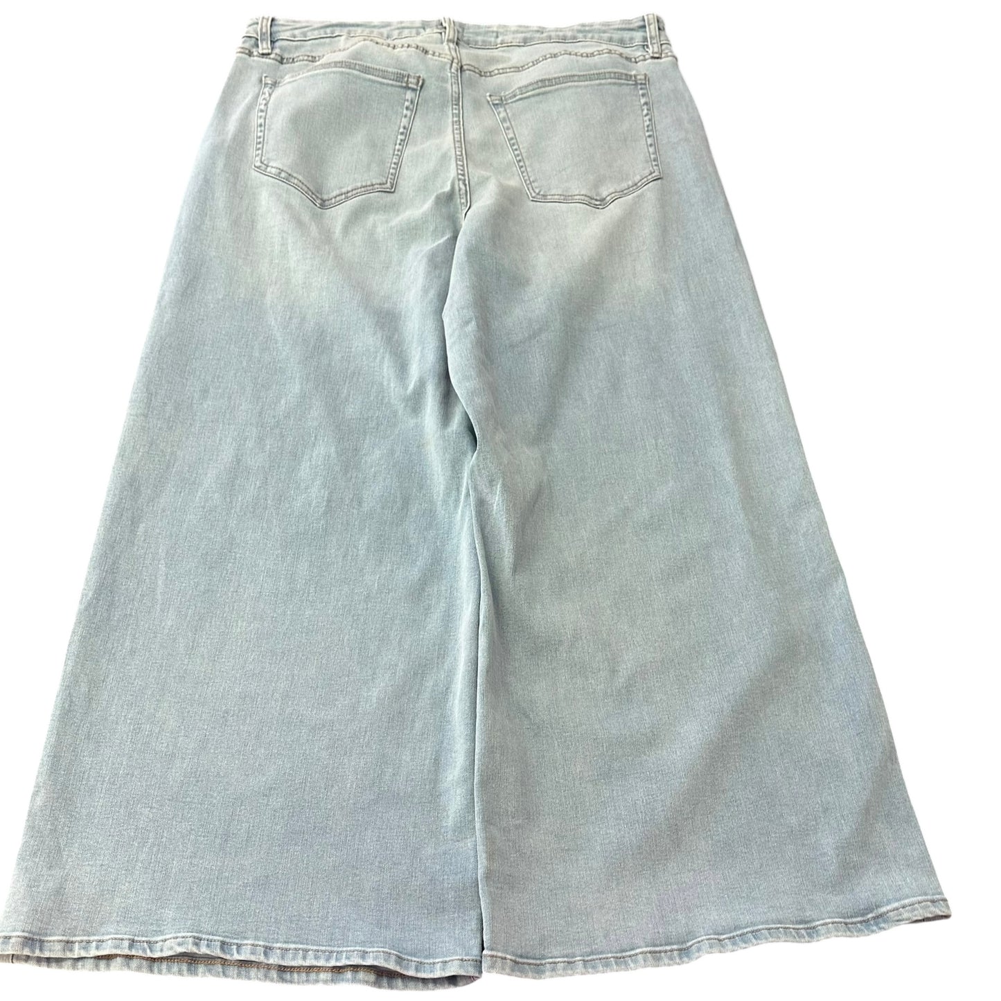 AVA & VIV WIDE LEG HIGH RISE RELAXED FIT BLUE JEANS NWT 57 SZ 17