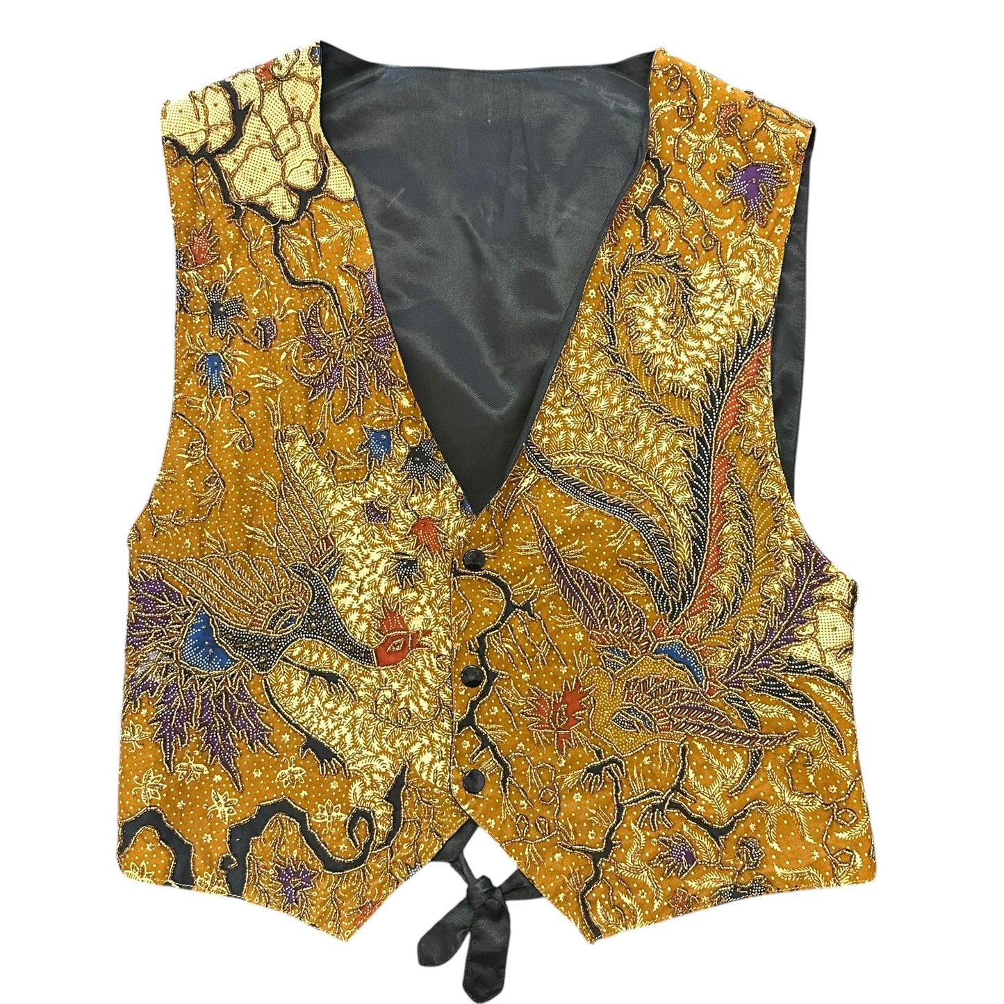 KENAR GOLD BEADED IT EMBELLISH VINTAGE VEST 100 SMALL