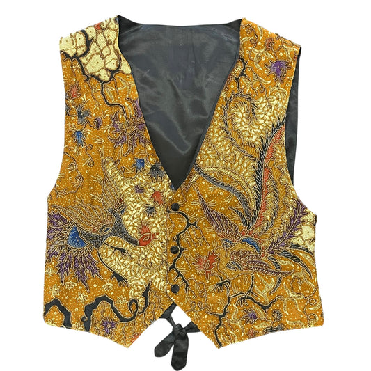 KENAR GOLD BEADED IT EMBELLISH VINTAGE VEST 100 SMALL