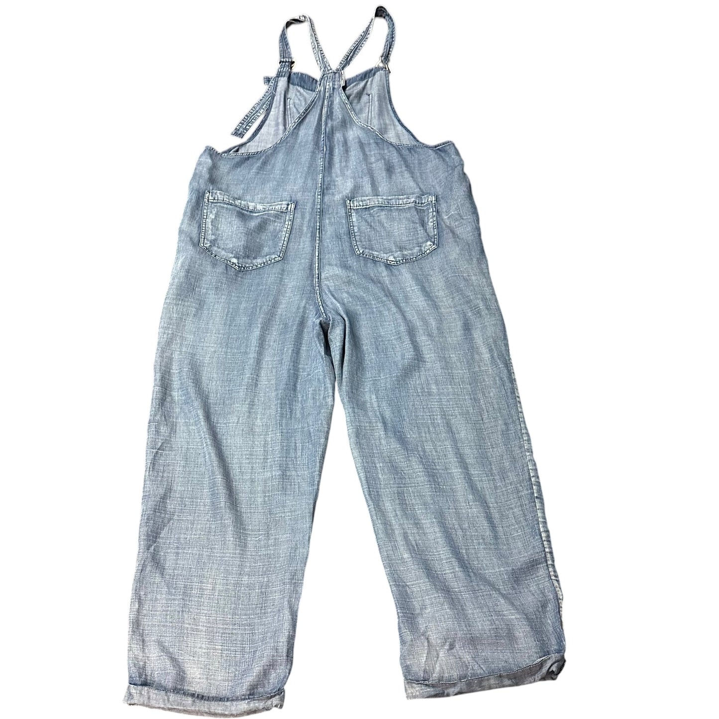 EASEL BLUE CHAMBRAY OVERALLS 100 SMALL