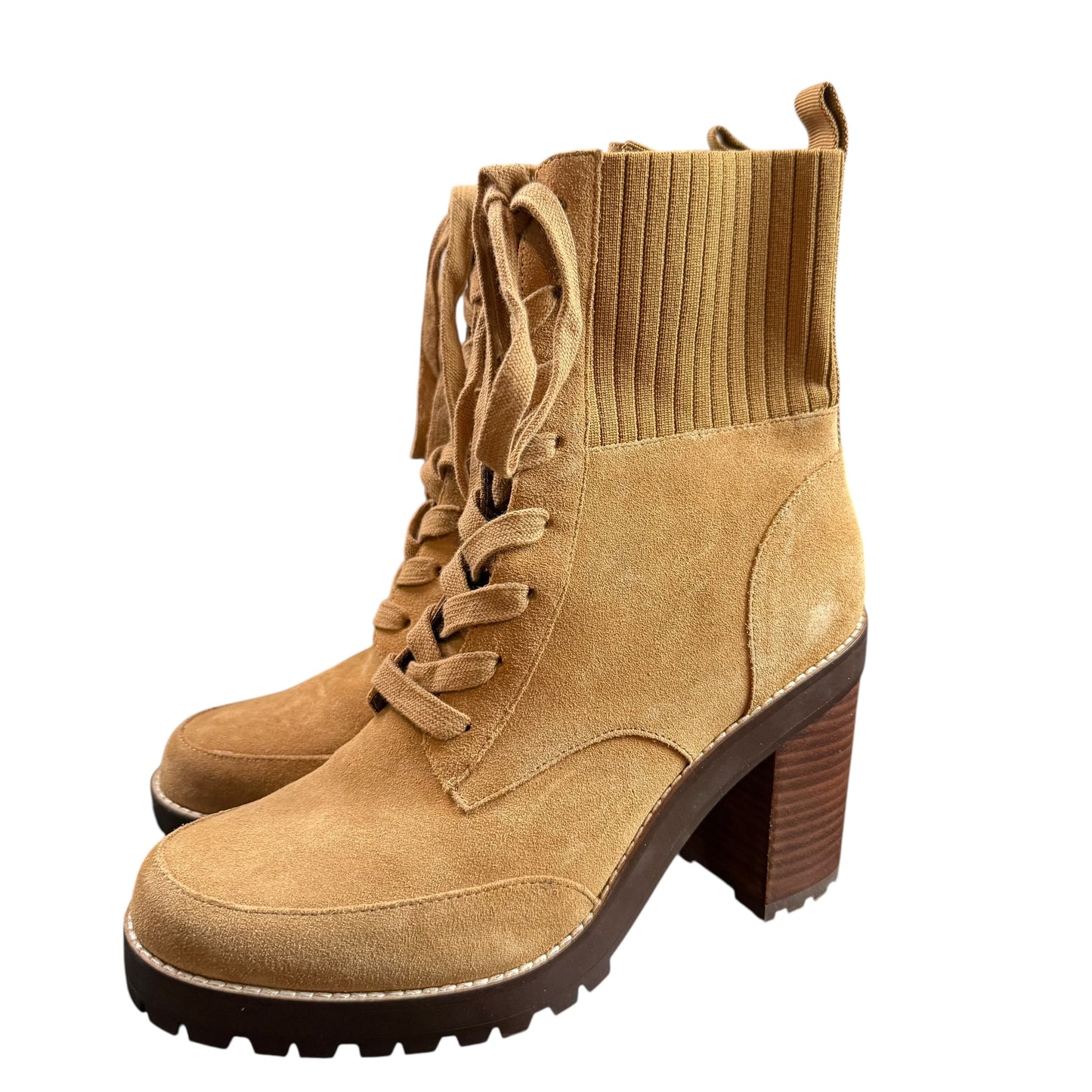 DELTAN SOPHIE SUEDE CHUNKY LUG SOLE HIKER BOOTIE NEW 218 9M