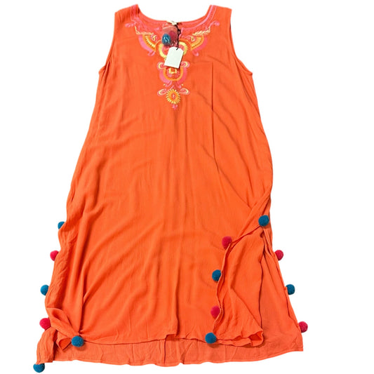 COTTON BLEU CORAL EMBROIDERED DRESS NWT 100 LARGE