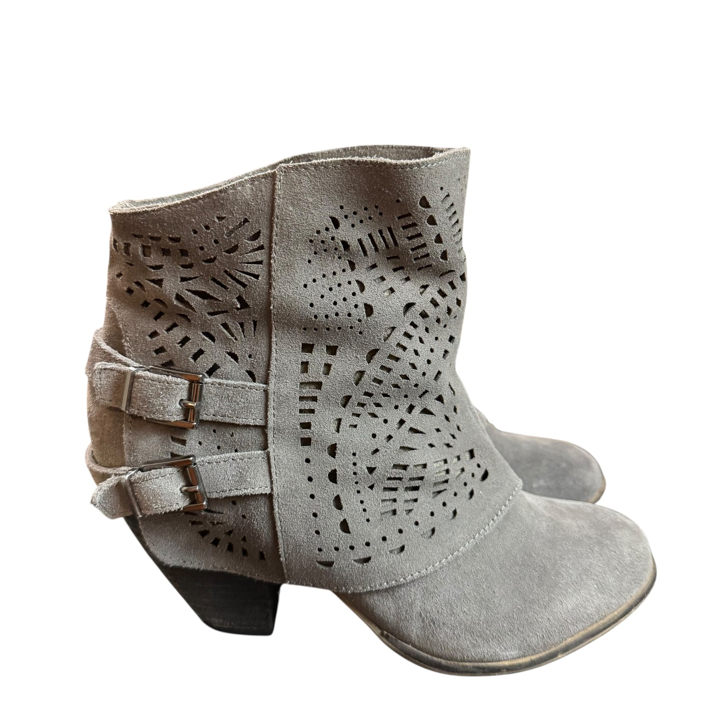 NAUGHTY MONKEY LYRICS BOOTIES GRAY LASER CUT 241 SZ 8.5