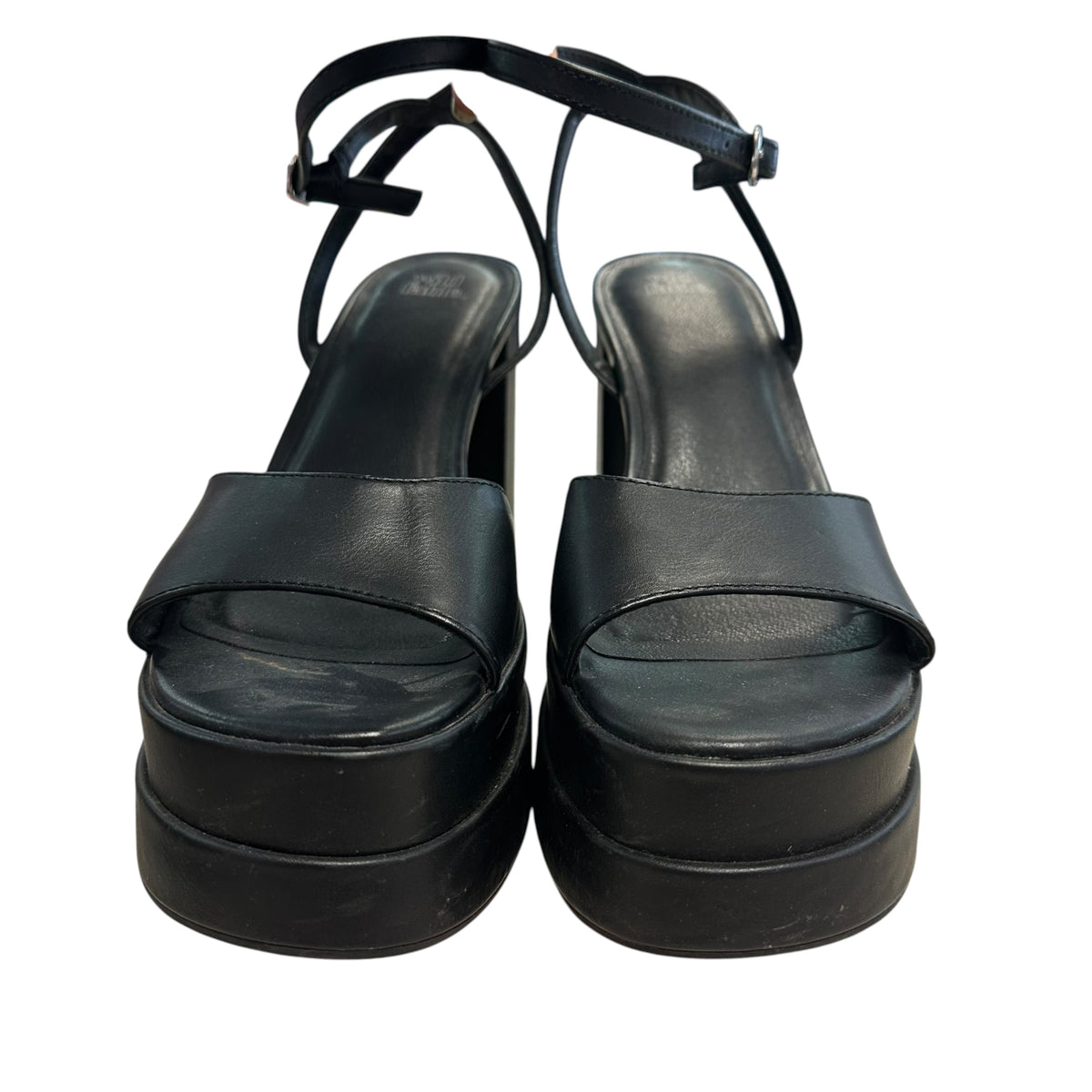 WILD FABLE BLACK PLATFORM HEELS OPEN TOE 158 SZ 8