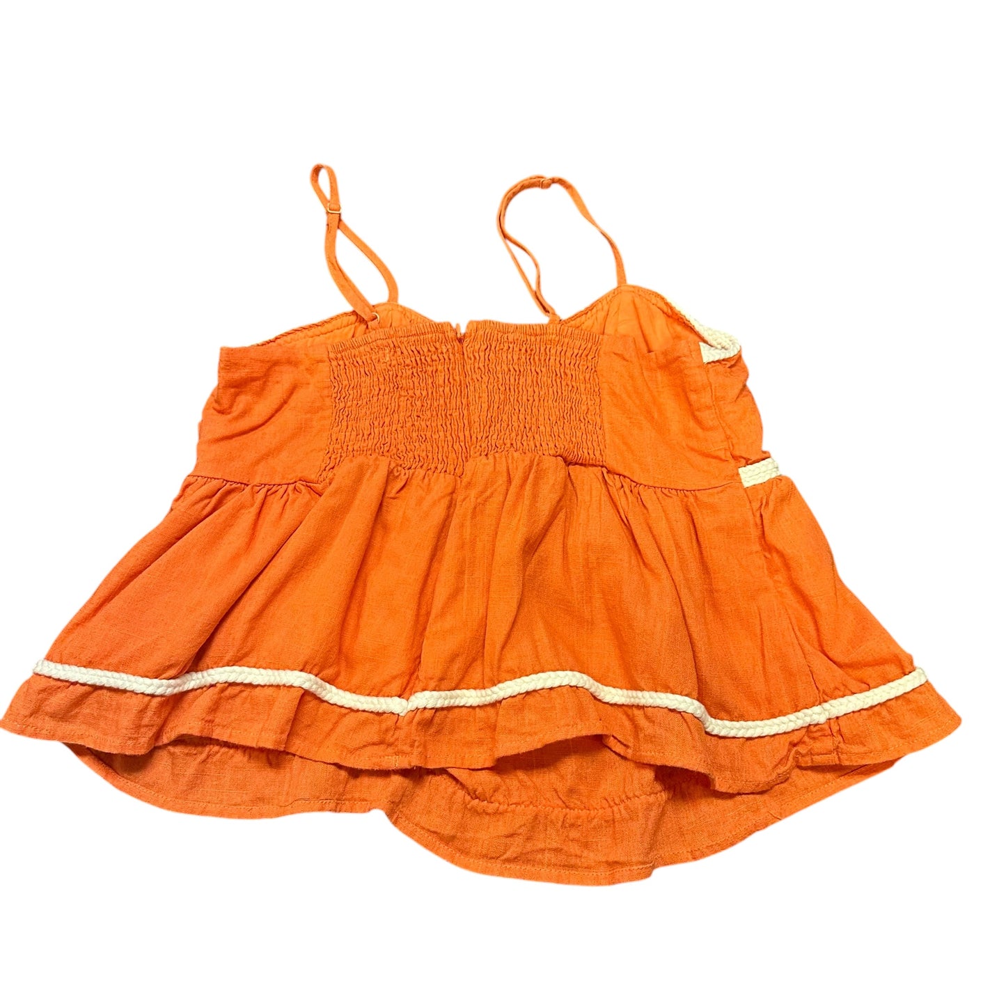 STRUT BOLT BABYDOLL BLOUSE & SHORTS ORANGE NWOT 288 M/L