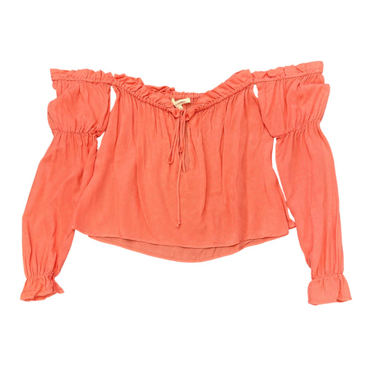 OLIVACEOUS CORAL PEACH OFF SHOULDER BLOUSE 249 SMALL