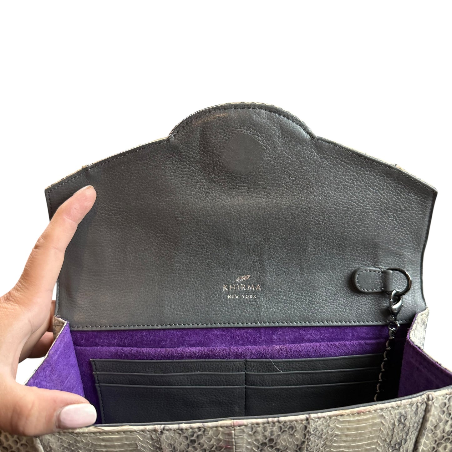 KHIRMA NEW YOUK JOLIE WATERSNAKE CLUTCH 249