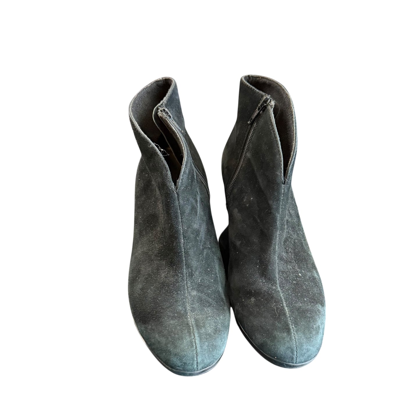 MUNRO BLACK SUEDE ANKLE BOOTIES 100 SZ 7.5