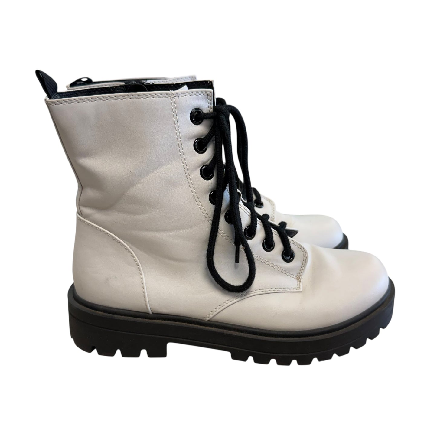 UNR8TED WHITE COMBAT BOOTS 219 SZ 11M