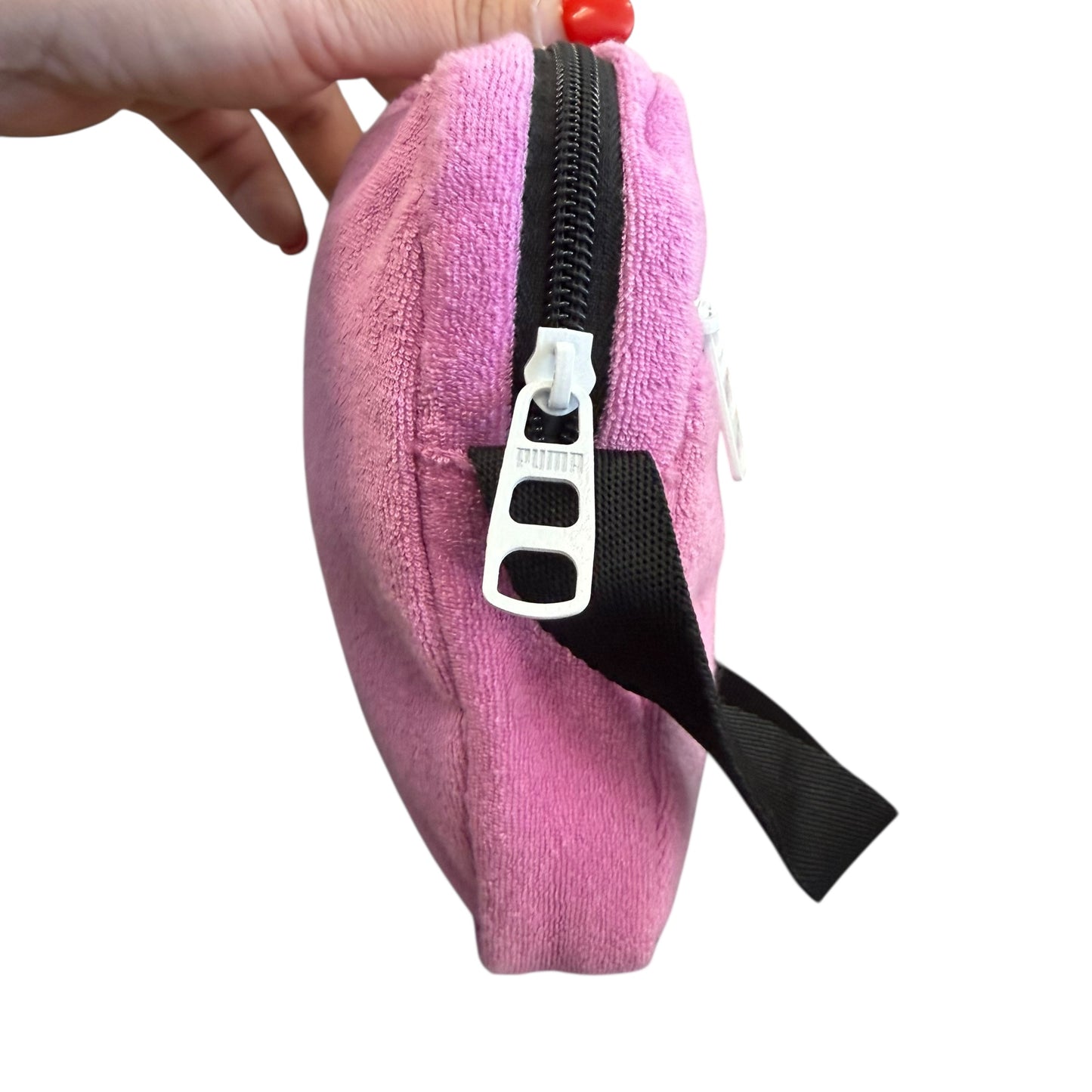 PUMA PINK TERRY CLOTH CROSSBODY PURSE
