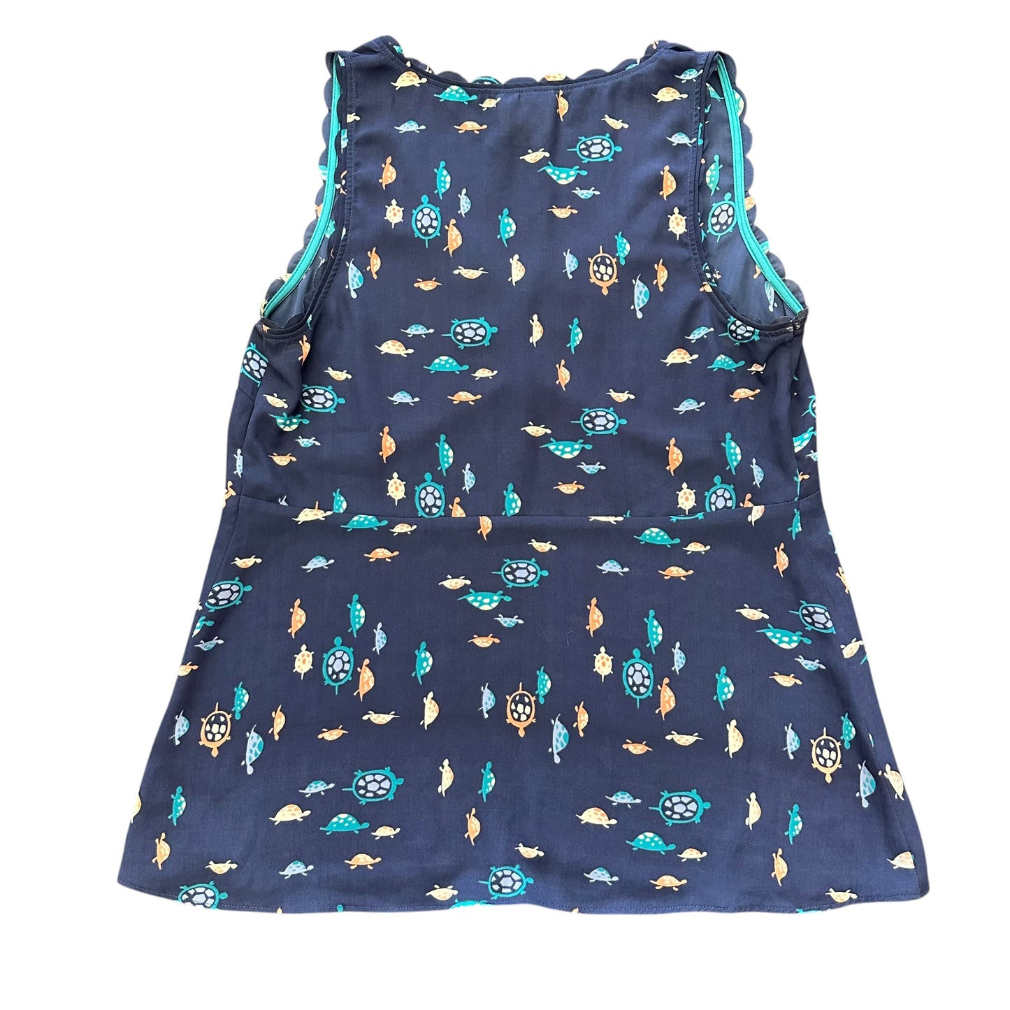 MAEVE NAVY TURTLE BLOUSE 100 SZ 4