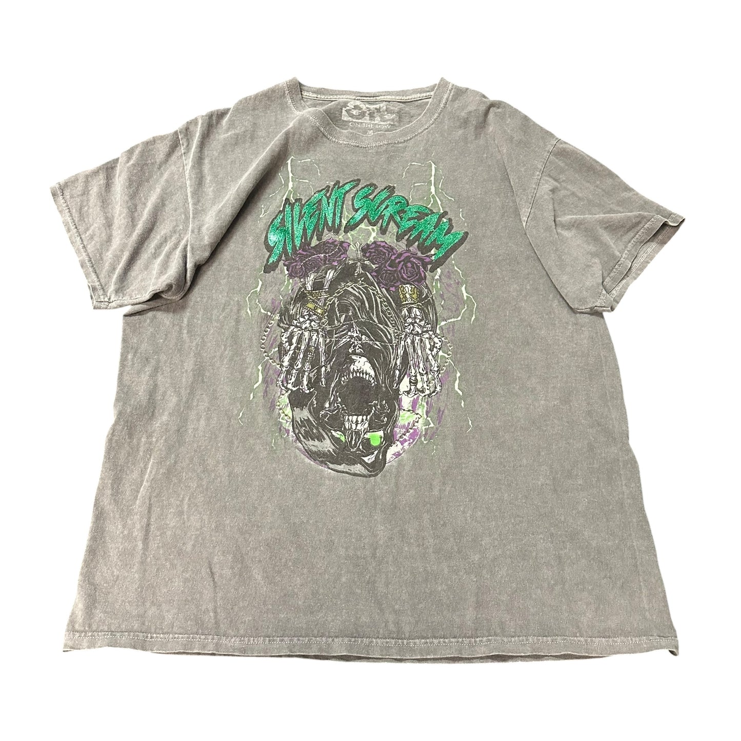 SILENT SCREAM ON THE LOW GRAY T-SHIRT 100 MEDIUM