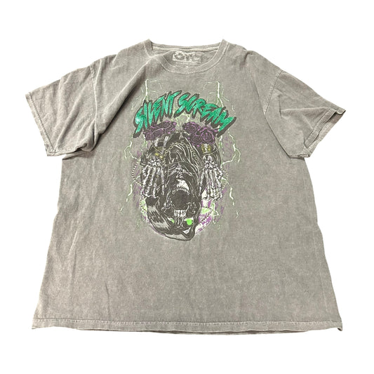 SILENT SCREAM ON THE LOW GRAY T-SHIRT 100 MEDIUM