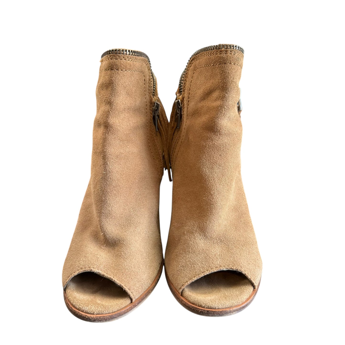 DOLCE VITA TAN BROWN PEEP TOE BOOTIES 84 Sz 7