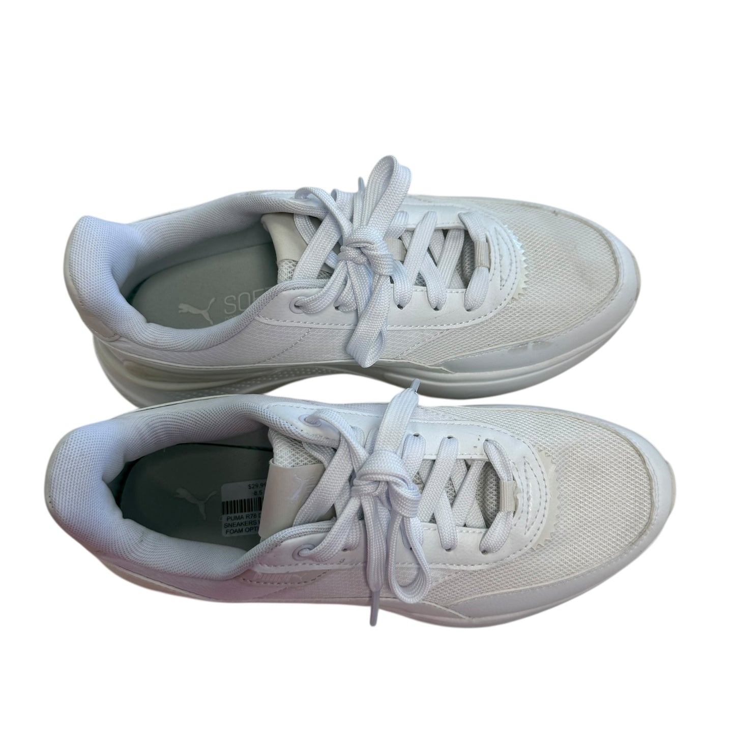 PUMA R78 DISRUPT LT SNEAKERS WHITE SOFT FOAM OPTIONAL COMFORT 100 SZ 8.5