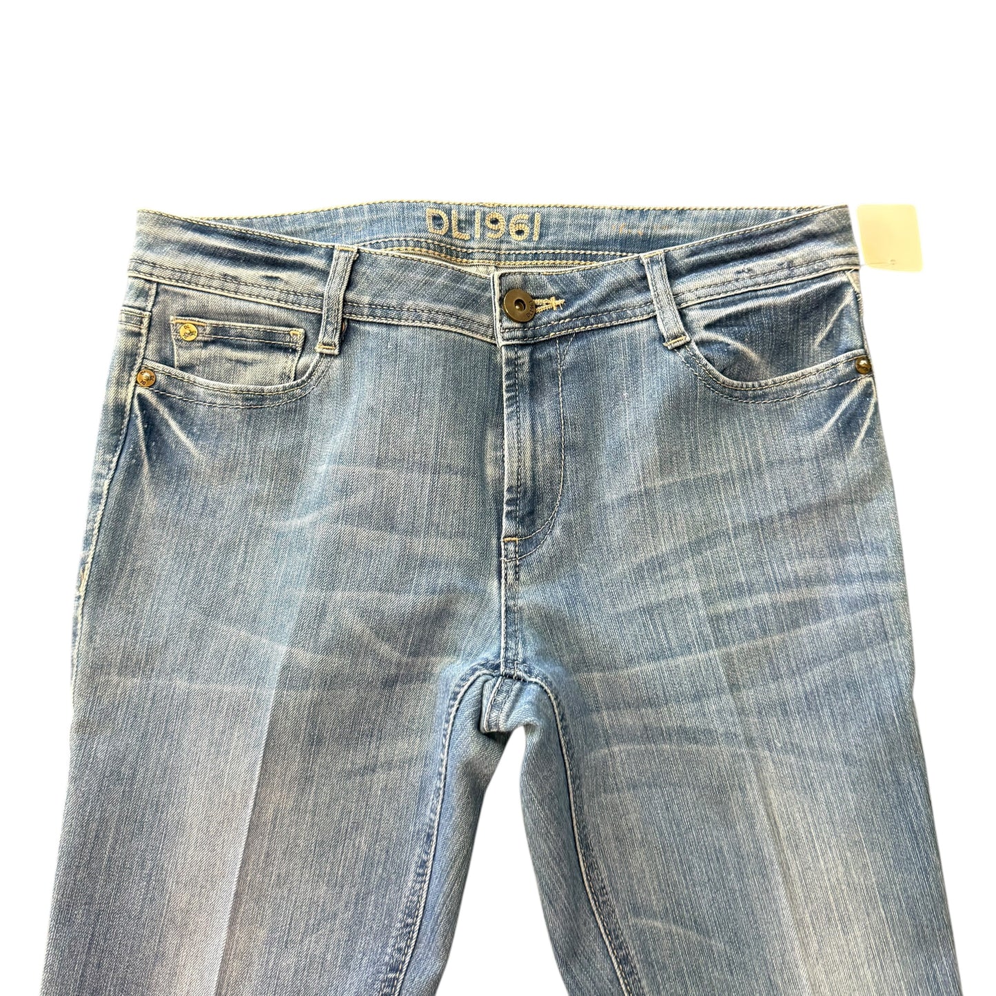 DL1961 BLUE DENIM JEANS TONI HIGH RISE CROP 249 SZ 30