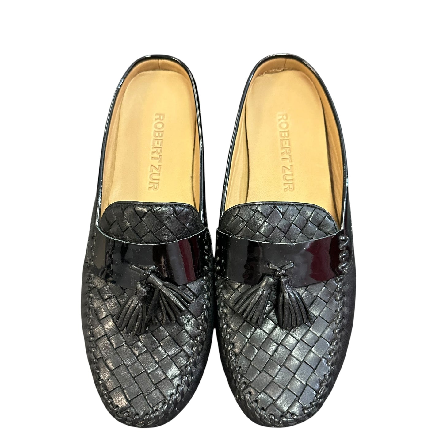 ROBERT ZUR PALOMA BLACK SLIP ON MULES SHOES 213 SZ 10