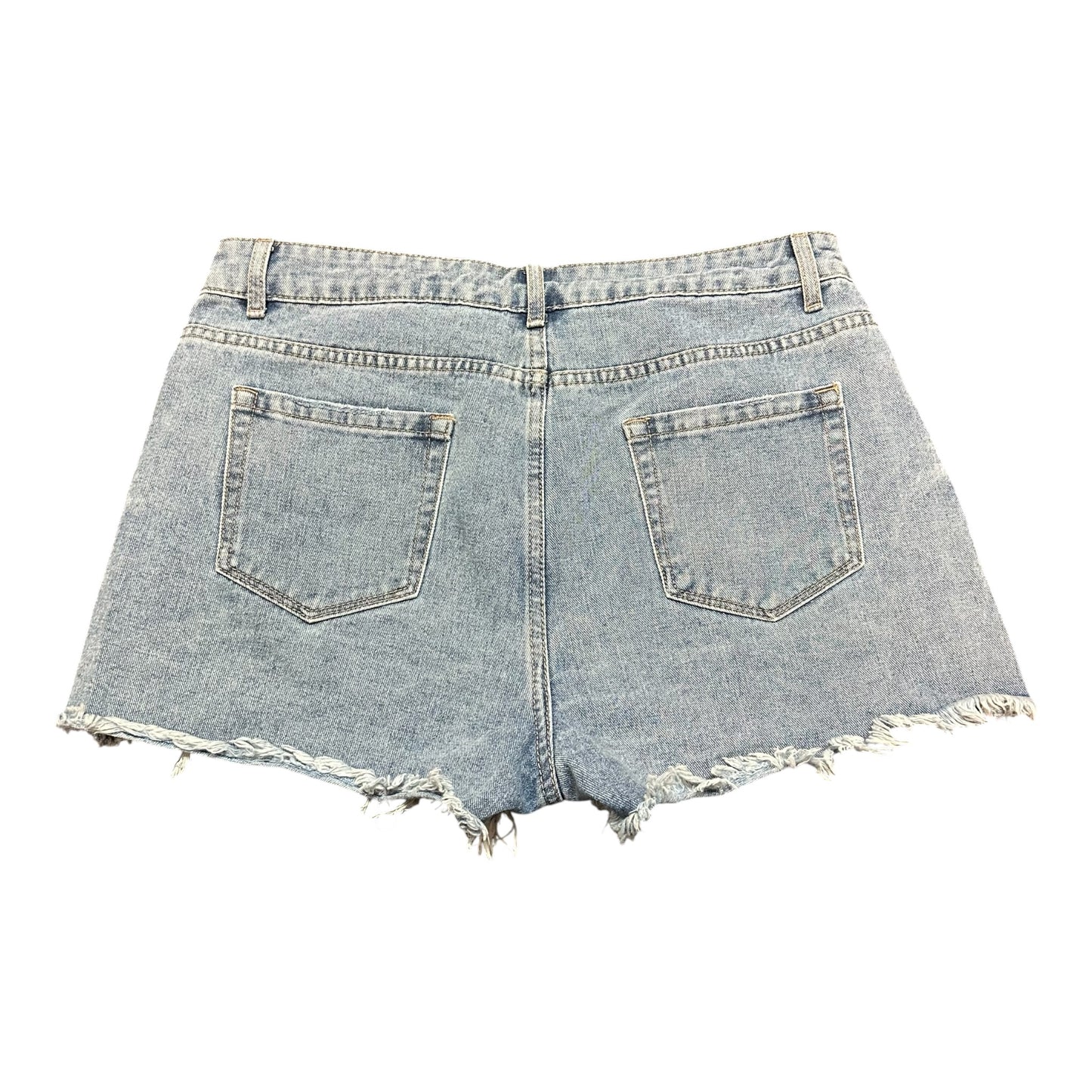 BLUE DENIM HIGH WAISTED SHORTS CUT OFF 164 SZ 12