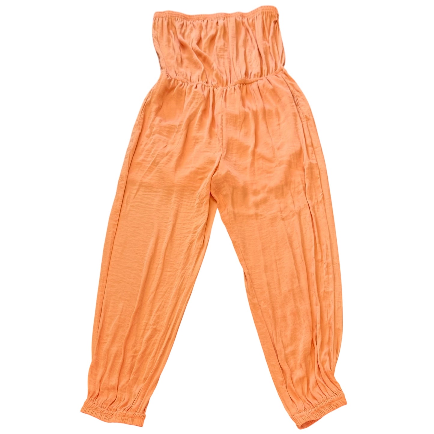 NAKED ZEBRA PEACH STRAPLESS JUMPSUIT 171 MEDIUM