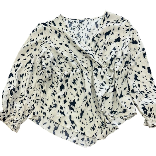 SHEIN CURVE BLACK WHITE BLOUSE 51 4XL