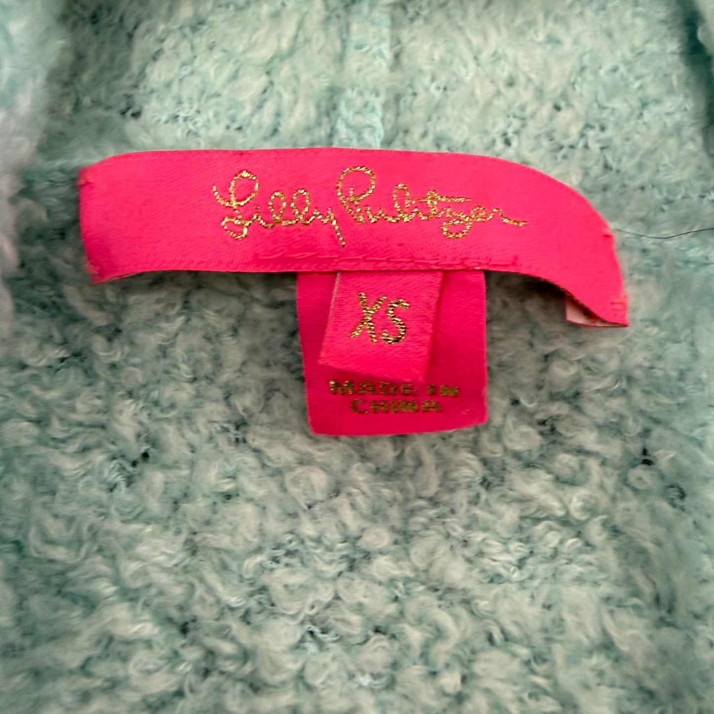 LILLY PULITZER LIGHT BLUE OPEN CARDIGAN 100 XS