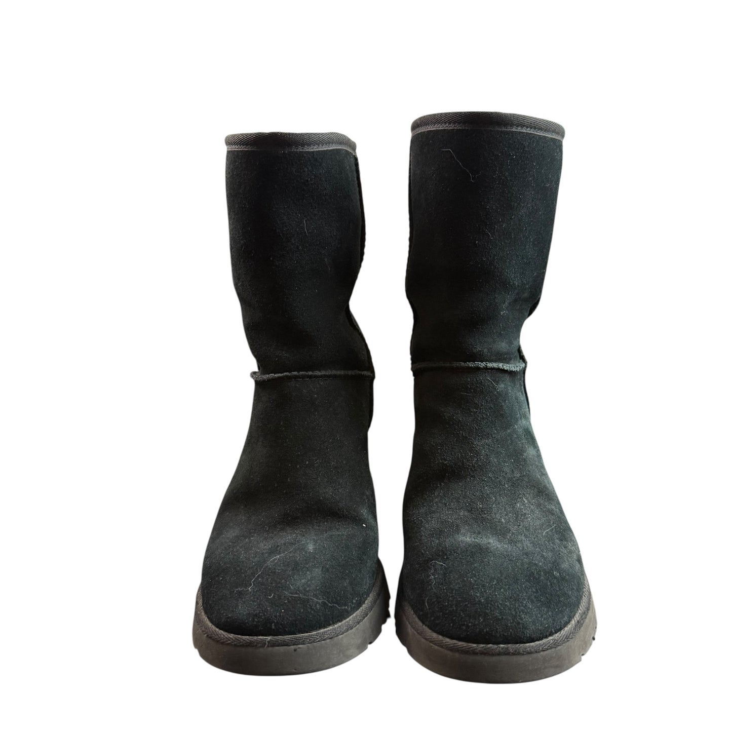 UGG CLASSIC FEMME SHORT BOOTS BLACK SUEDE 251 SZ 8.5