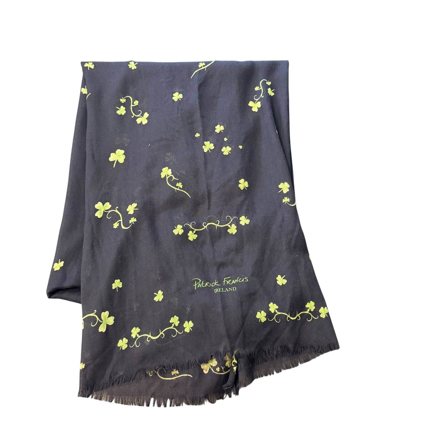 PATRICK FRANCIS NAVY SHAMROCK GREEN SCARF 216