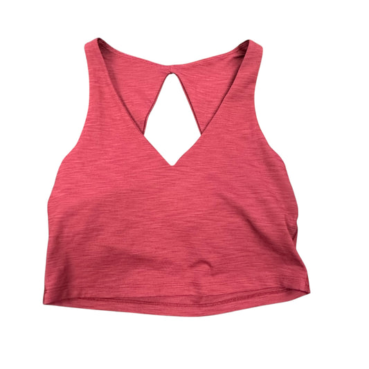 BEYOND YOGA CROPPED TANK BRICK RED OPEN BACK 26 LARGE