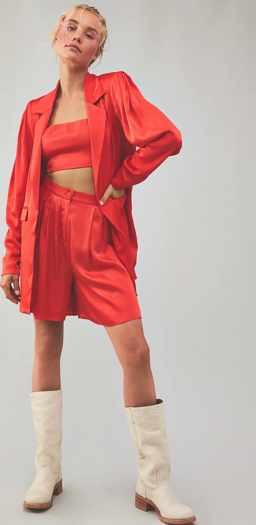 FRAME & PARTNERS x FREE PEOPLE AXEL SHORT SET SZ 4