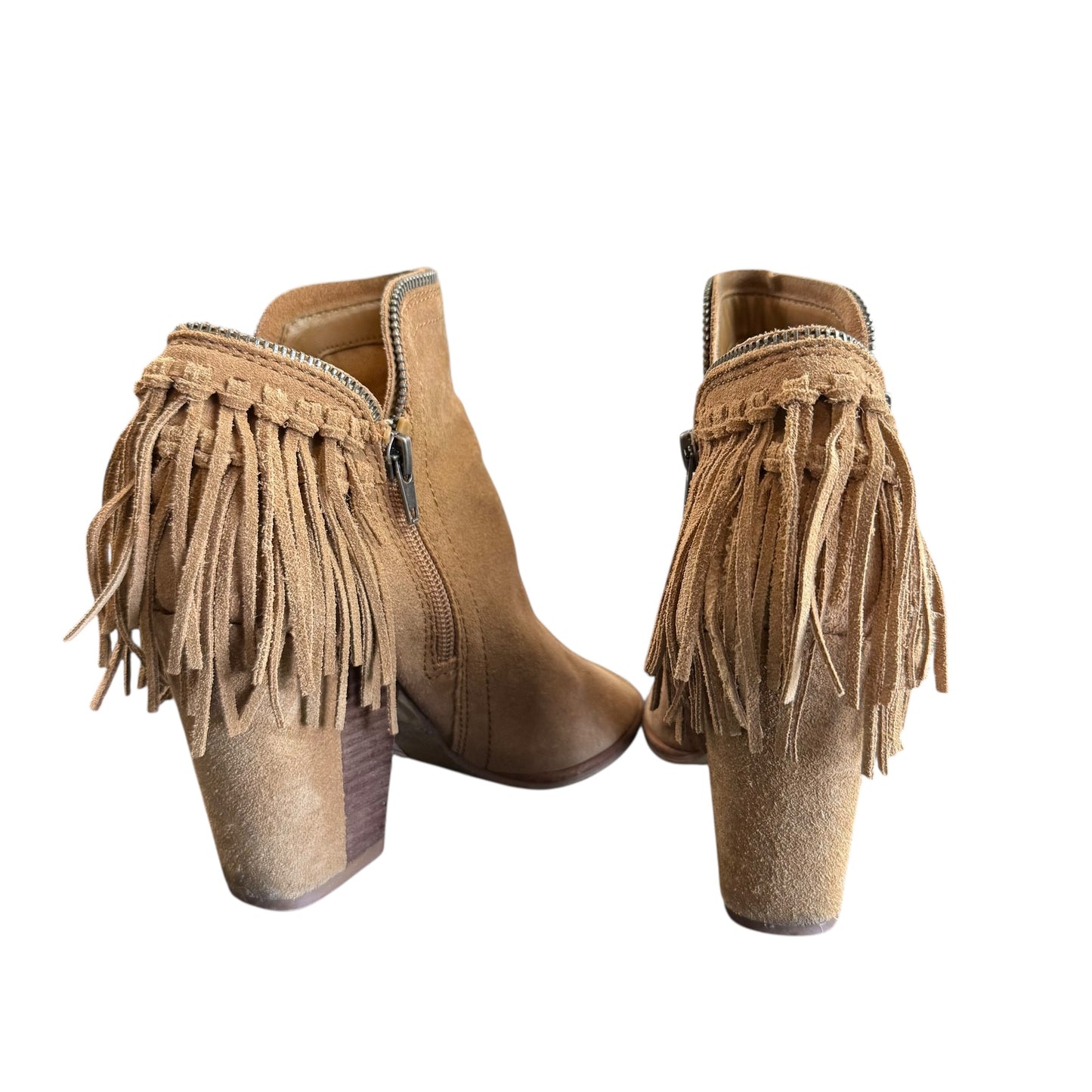 DOLCE VITA TAN BROWN PEEP TOE BOOTIES 84 Sz 7