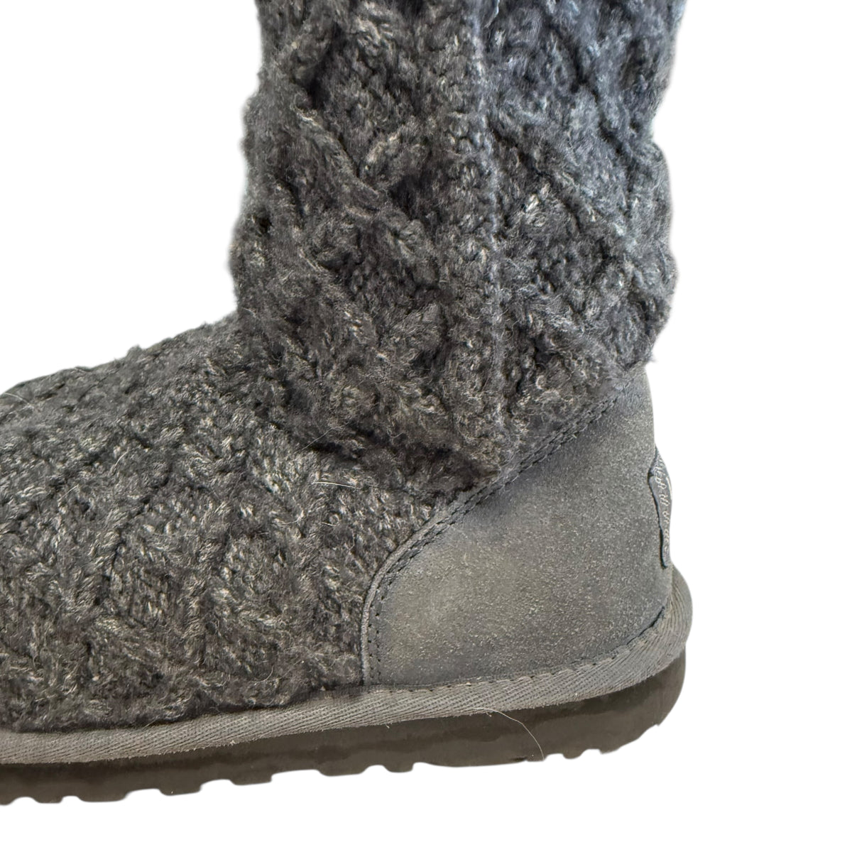 UGG AUSTRALIA CLASSIC CARDY KNIT BOOTS GRAY 251 SZ 8