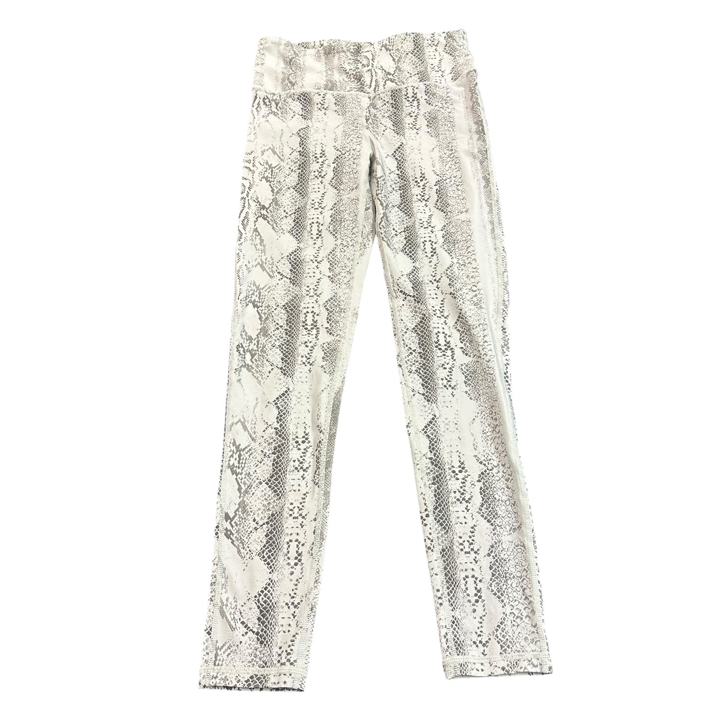 MONO B WHITE GRAY SNAKESKIN ATHLETIC SET BRA LEGGINGS 27 MEDIUM