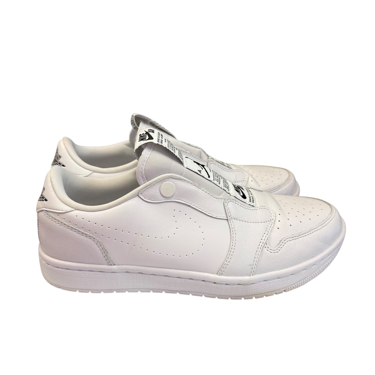 AIR JORDAN 1 RETRO LOW SLIP ON SNEAKERS WHITE 233 SZ 9