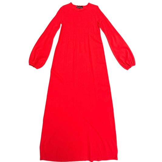 POMANDER PLACE RED KNIT MAXI DRESS 100 LARGE