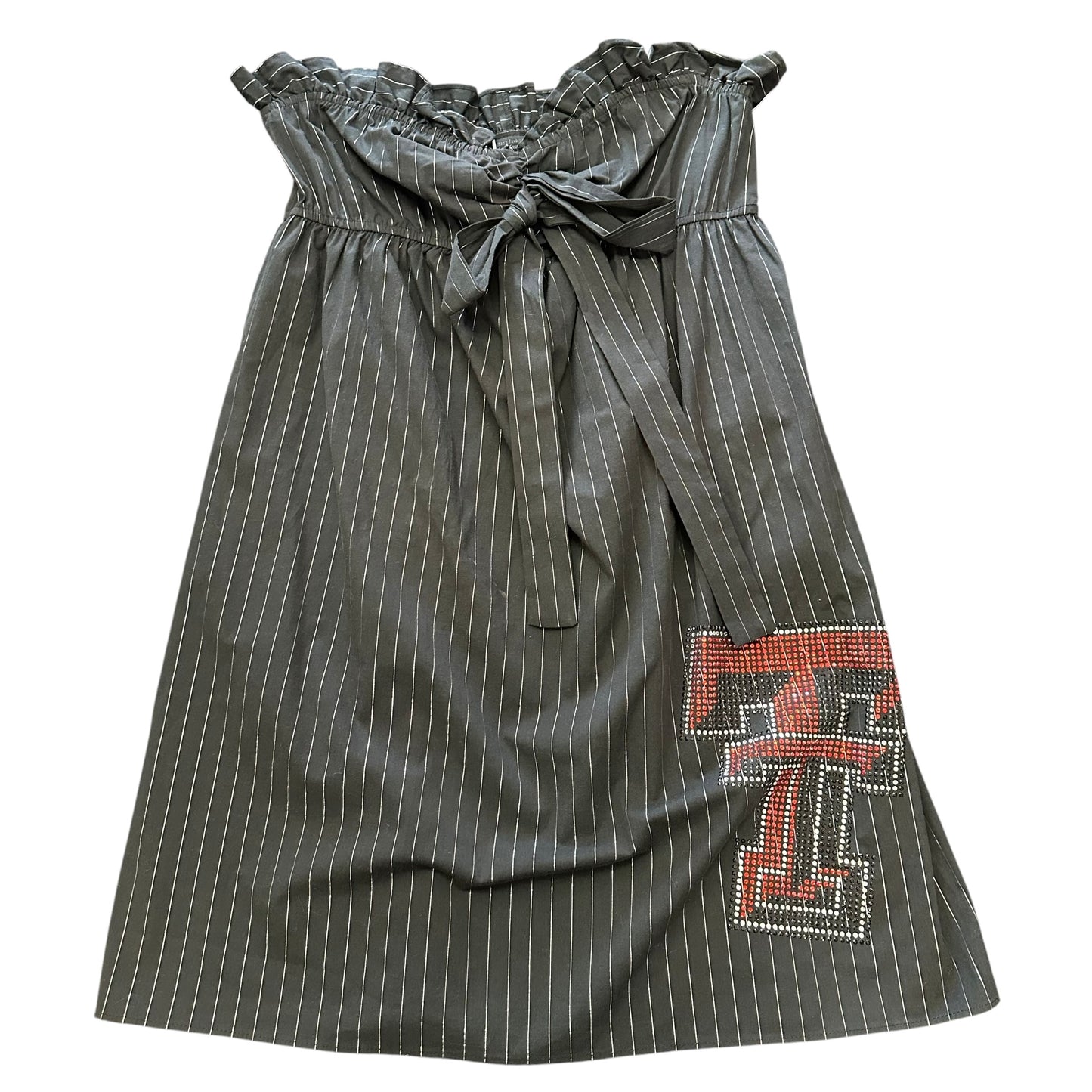 RED RAIDER OUTFITTERS BLACK TTU STRAPLESS DRESS 169 MEDIUM