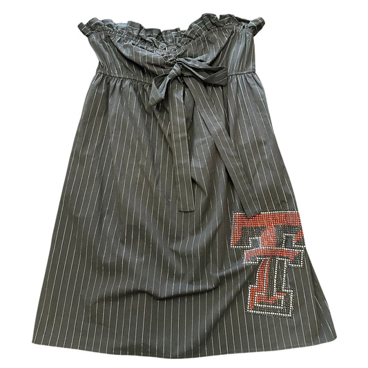 RED RAIDER OUTFITTERS BLACK TTU STRAPLESS DRESS 169 MEDIUM