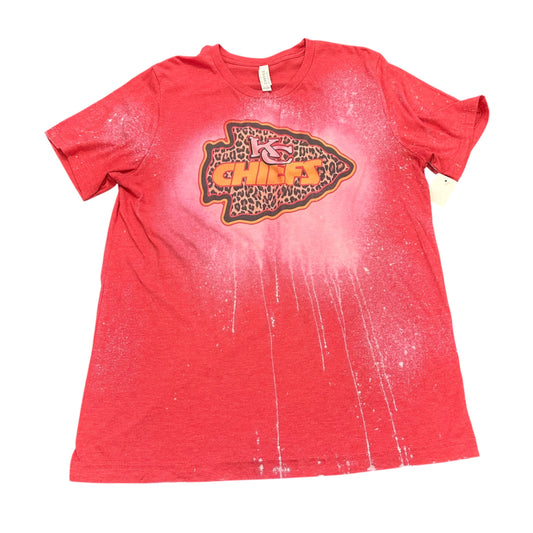 KC CHIEFS RED BLEACHED T-SHIRT 41 LARGE
